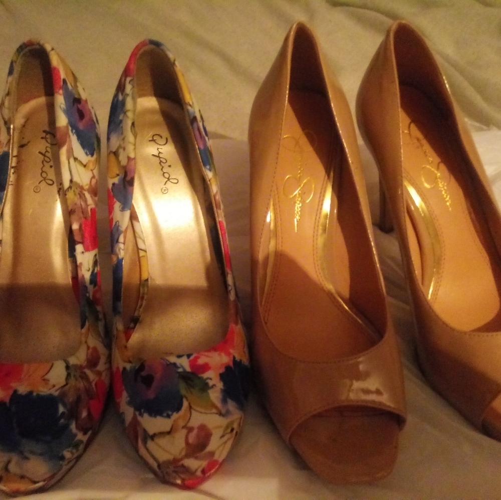 Jessica Simpson heels and Qupid heels. 💓